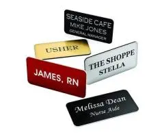 Customised Name Badges – Perfect for Offices, Events & Retail Staff!