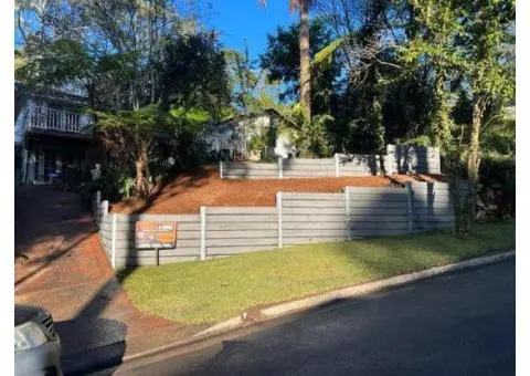 Durable Concrete Sleeper Retaining Wall Sydney