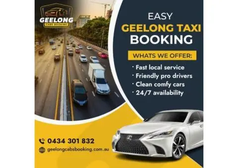 Comfortable taxi Geelong to Melbourne Airport at Geelong Cabs Booking