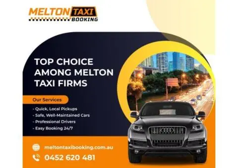Reliable taxi services at Melton Taxi Booking