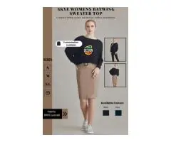 Skye Womens Batwing Sweater Top — Mom Style, Mom Fits & Casual Day Outfits