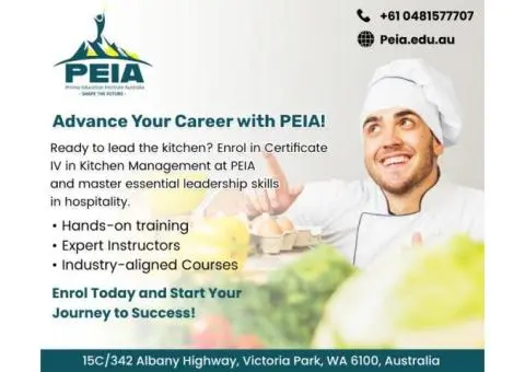 Unlock Certificate IV in Kitchen Management at PEIA