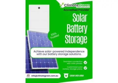 Unlock Energy Freedom with Solar Battery Storage – Climate Green