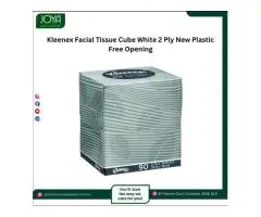 Kleenex Facial Tissue Cube White 2 Ply New Plastic Free Opening - Joya Medical Supplies