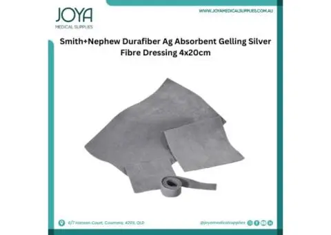 Smith+Nephew Durafiber Ag Absorbent Gelling Silver Fibre Dressing 4x20cm - Joya Medical Supplies