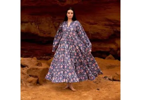 Stylish Cotton Maxi Dress at Boho Eclectica