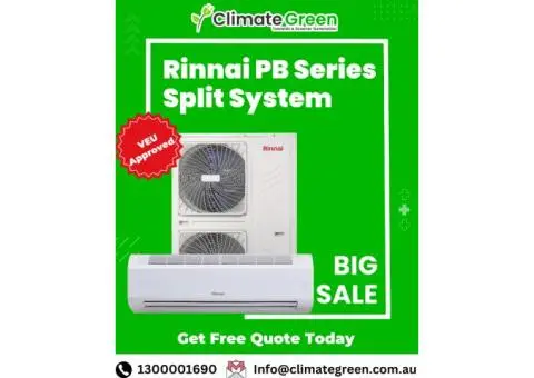 VEU Rebate Sale! Rinnai PB Series Split AC | Supplied & Installed