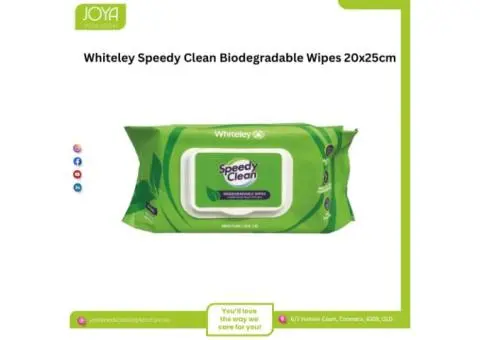 Whiteley Speedy Clean Biodegradable Wipes 20x25cm - Joya Medical Supplies
