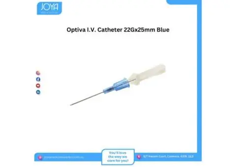 Optiva Catheter 22GX25mm Blue - Joya Medical Supplies