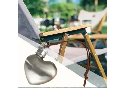 1Oz Camping Hip Flask, Heart-Shaped Accessories, Leakproof Hiking Hip Flask for - 3/3