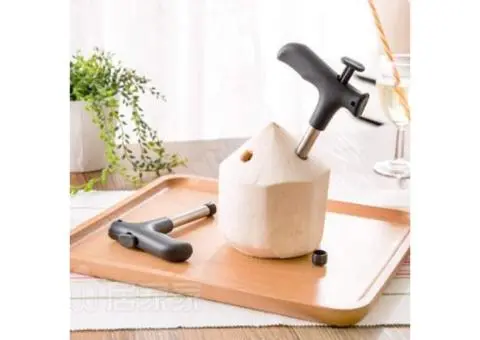 Coconut Opener Tool Coco Water Punch Tap Practical Drill Straw Open Hole Cut Gif - 2/3