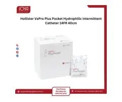 Hollister VaPro Plus Pocket Hydrophilic Intermittent Catheter 14FR 40cm - Joya Medical Supplies