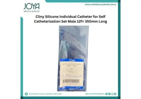 Cliny Silicone Individual Catheter for Self Catheterization Set Male 12Fr 350mm Long