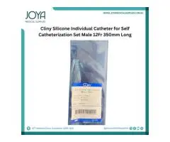 Cliny Silicone Individual Catheter for Self Catheterization Set Male 12Fr 350mm Long