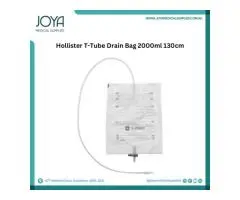 Hollister T-Tube Drain Bag 2000ml 130cm - Joya Medical Supplies