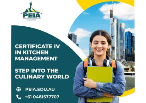Choose cert 4 kitchen management at PEIA