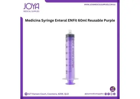 Medicina Syringe Enteral ENFit 60ml Reusable Purple - Joya Medical Supplies