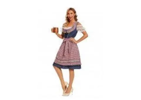 Elegant Ladies German Beer Maid Fancy Dress for Oktoberfest Fun