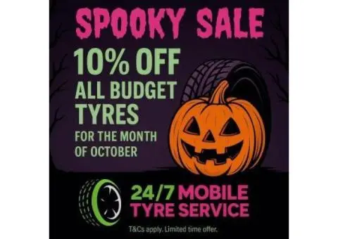 Spooky October Tyre Sale – 10% Off All Budget Tyres!
