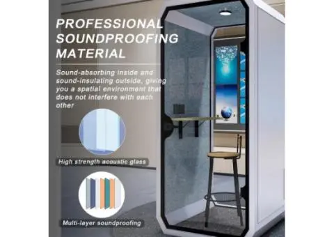 Single Office Pod - Diamond-Frame Soundproof Booth with 35dB Isolation