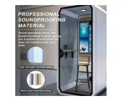 Single Office Pod - Diamond-Frame Soundproof Booth with 35dB Isolation