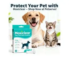 Moxiclear Flea, Tick & Worm Protection – Complete Pet Care Solution | Shop Now at Petservo