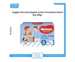 Huggies Ultra Dry Nappies Junior Convenience Size 6 Boy 16kg+ - Joya Medical Supplies