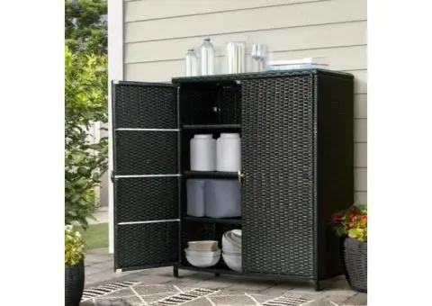 Gardeon Outdoor Storage Cabinet Box – Stylish Wicker Garage & Garden Solution