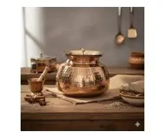 Buy Heritage Copper Cooking Pot with Lid Online