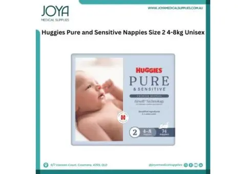 Huggies Pure and Sensitive Nappies Size 2 4-8kg Unisex- Joya Medical Supplies