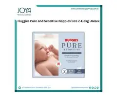 Huggies Pure and Sensitive Nappies Size 2 4-8kg Unisex- Joya Medical Supplies