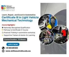 Upgrade Skills with Cert 3 Light Vehicle Mechanic Course