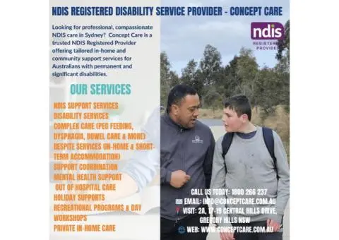 Top NDIS Support Services In Sydney - Concept Care Disability Solutions