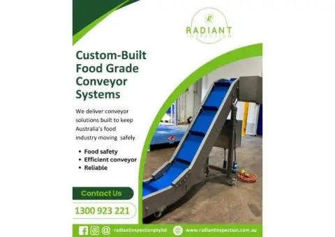 Custom-built food grade conveyor systems in Melbourne