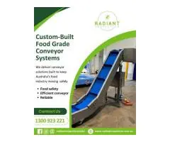 Custom-built food grade conveyor systems in Melbourne