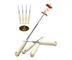 4 Pcs 32 Inch Marshmallow Roasting Sticks - Stainless Steel Smores Sticks for Fi