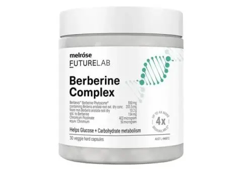 Support Glucose Metabolism with Melrose Futurelab Berberine Capsules