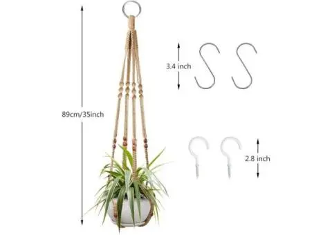 2 Pcs Plant Hangers Hanging Plant Holder for Indoor Outdoor Decor Macrame Hangin