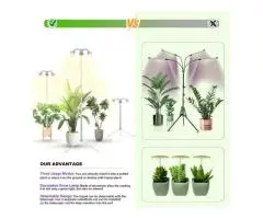 Grow Lights for Indoor Plants Full Spectrum with Detachable Tripod Stand, 10-55