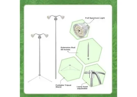 Grow Lights for Indoor Plants Full Spectrum with Detachable Tripod Stand, 10-55 - 4/4