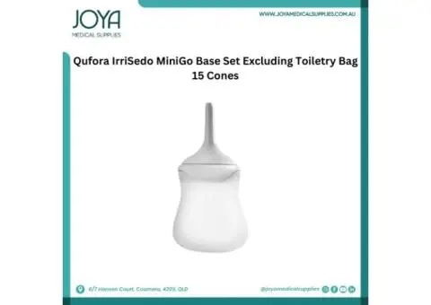 Qufora IrriSedo MiniGo Base Set Excluding Toiletry Bag 15 Cones - Joya Medical Supplies