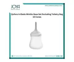 Qufora IrriSedo MiniGo Base Set Excluding Toiletry Bag 15 Cones - Joya Medical Supplies