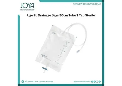 Ugo 2L Drainage Bags 90cm Tube T Tap Sterile - Joya Medical Supplies