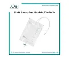 Ugo 2L Drainage Bags 90cm Tube T Tap Sterile - Joya Medical Supplies