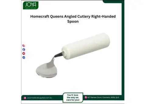 Homecraft Queens Angled Cutlery Right-Handed Spoon - Joya Medical Supplies