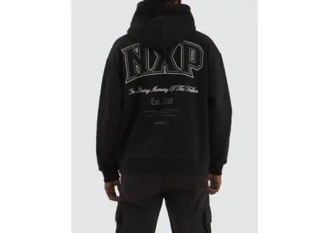 Knockout Relaxed Hoodie Jet Black - 3/4