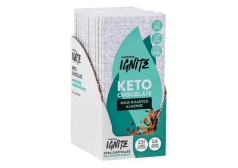 Melrose Ignite Keto Chocolate Milk Roasted Almond – Crunchy, Creamy & Low-Carb Delight