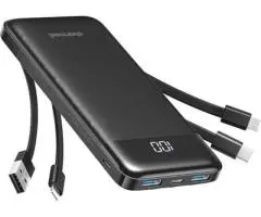Powerbank with Built-in 4 Cables