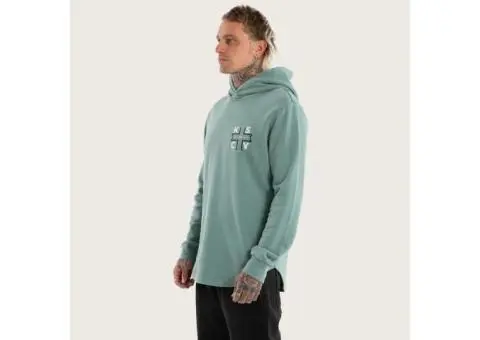 Zappa Dual Curved Hoodie Pigment Green | KSCY - 2/4