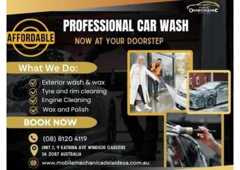 Book Now and enjoy a sparkling clean car at your doorstep.